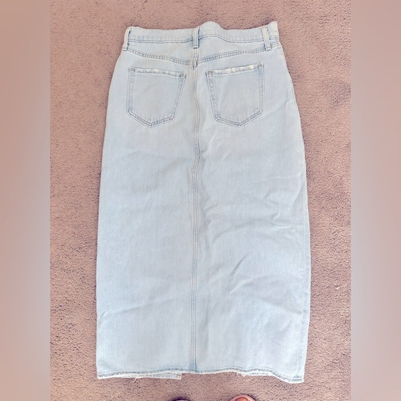 Mid-Rise Jean Maxi Skirt size 6 - Picture 4 of 6